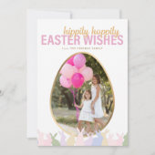 Hippity Hoppity Oaster wünscht Fotokarte Feiertagskarte (Vorderseite)