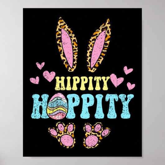 Hippity Hoppity Osterfest Bunny Egg Jagd Rabbit Sp Poster (Vorne)