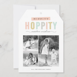 Hippity Hoppity Ostern   Foto Collage Ostern Feiertagskarte