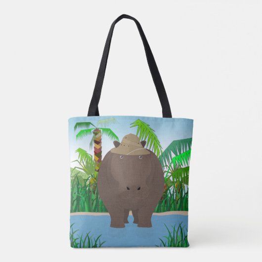 Hippo Allover Tasche (Rückseite)