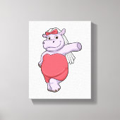 Hippo als Brücke mit Veil & Bow Leinwanddruck (Vorderseite)