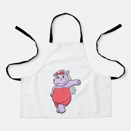 Hippo als Brücke mit Veil & Bow Schürze (Vorderseite)