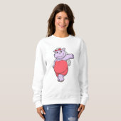 Hippo als Brücke mit Veil & Bow Sweatshirt (Vorne ganz)