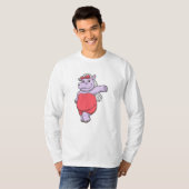 Hippo als Brücke mit Veil & Bow T-Shirt (Vorne ganz)