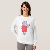 Hippo als Brücke mit Veil & Bow T-Shirt (Vorne ganz)