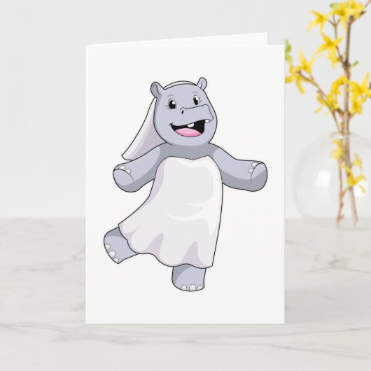 Hippo als Brücke mit Veil Karte (Gelbe Blume)