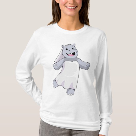 Hippo als Brücke mit Veil T-Shirt (Vorderseite)