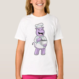 Hippo als Koch mit Bowl T-Shirt