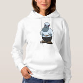 Hippo als Koch mit Pan Hoodie (Vorderseite)