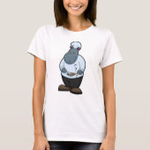Hippo als Koch mit Pan T-Shirt (Vorderseite)