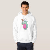 Hippo als Koch mit Wurst Hoodie (Vorne ganz)