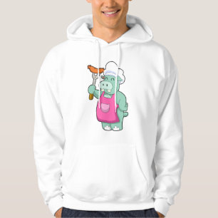 Hippo als Koch mit Wurst Hoodie
