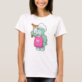 Hippo als Koch mit Wurst T-Shirt (Vorderseite)