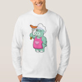 Hippo als Koch mit Wurst T-Shirt (Vorderseite)