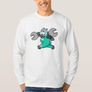 Hippo als Mechanik mit Schraubenschlüssel T-Shirt