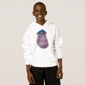Hippo als Polizeibeamte Hoodie (Vorne ganz)