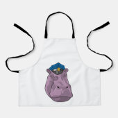 Hippo als Polizeibeamte Schürze (Vorderseite)