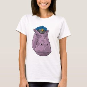 Hippo als Polizeibeamte T-Shirt