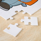 Hippo als Professor mit Buch Puzzle (Seite)