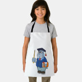 Hippo als Professor mit Buch Schürze (Insitu)