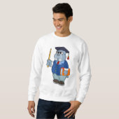 Hippo als Professor mit Buch Sweatshirt (Vorne ganz)