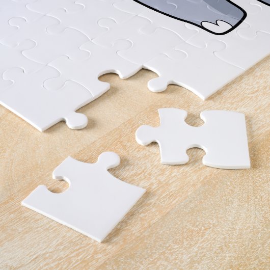 Hippo als Taucher mit Schwimmbrille Puzzle (Seite)