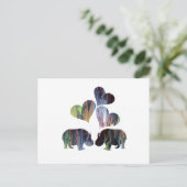 Hippo Art Postkarte (Stehend Vorderseite)