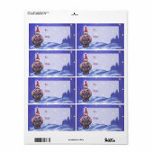 Hippo Art Weihnachtsgeschenk-Label (Vorne)