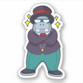 Hippo as Groom with Suit.PNG Aufkleber (Vorderseite)
