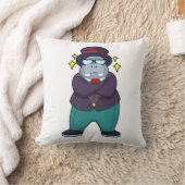 Hippo as Groom with Suit.PNG Kissen (Decke)