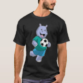 Hippo as Soccer player with Soccer T-Shirt (Vorderseite)