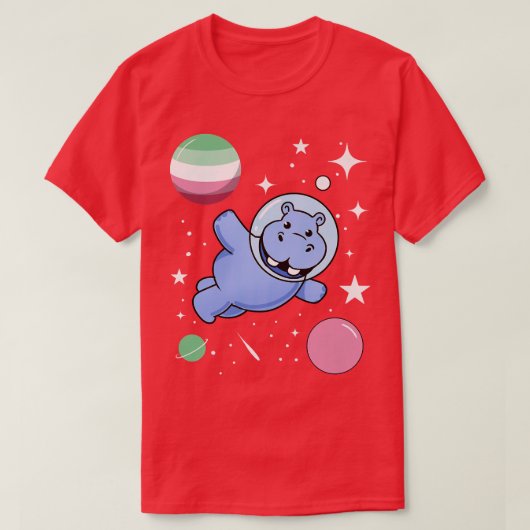 Hippo Astronaut Abroseual Pride T-Shirt (Design vorne)