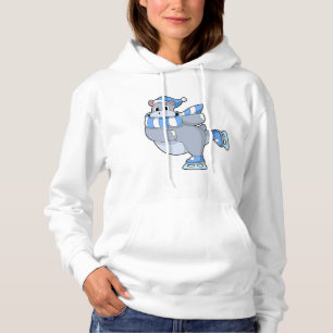 Hippo at Ice Skaten mit Ice-Skaten Hoodie