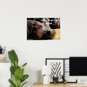 Hippo attitude "I'll get right on that" poster (Heimbüro)