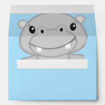 Hippo Baby Shower Blue