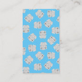 Hippo Baby Shower Blue Begleitkarte (Rückseite)