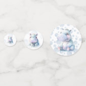 Hippo Baby Shower Confetti Konfetti (Vorderseiten)