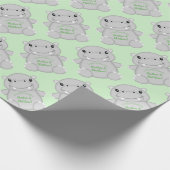 Hippo Baby Shower Geschenkpapier (Ecke)