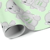Hippo Baby Shower Geschenkpapier (Rolleneckpunkt)
