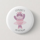 Hippo Ballerina Button (Vorderseite)