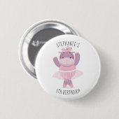 Hippo Ballerina Button (Vorne & Hinten)