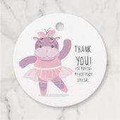 Hippo Ballerina Geschenkanhänger (Rückseite)