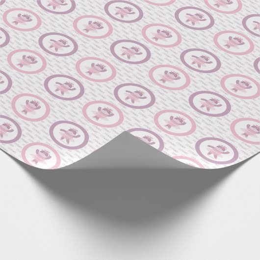 Hippo Ballerina Geschenkpapier (Ecke)