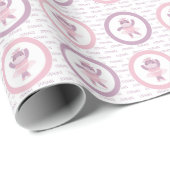 Hippo Ballerina Geschenkpapier (Rolleneckpunkt)