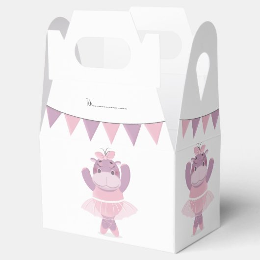 Hippo Ballerina Geschenkschachtel (Geöffnet)