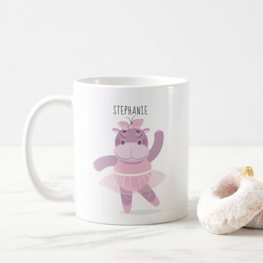 Hippo Ballerina Kaffeetasse (Mit Donut)