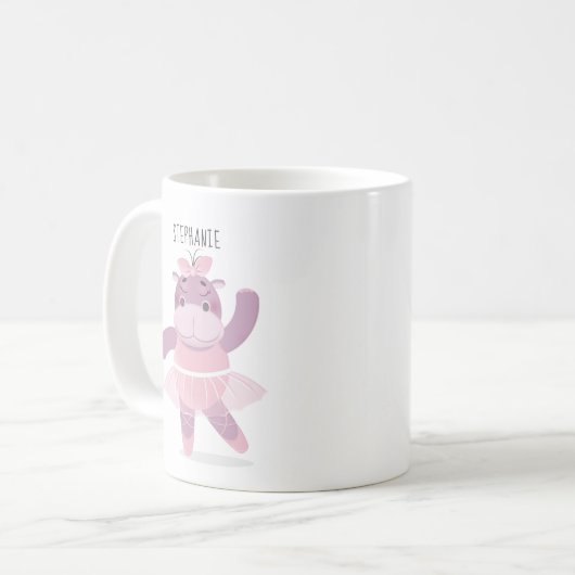 Hippo Ballerina Kaffeetasse (Vorderseite Links)