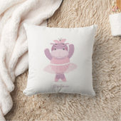 Hippo Ballerina Kinderzimmer Kissen (Decke)
