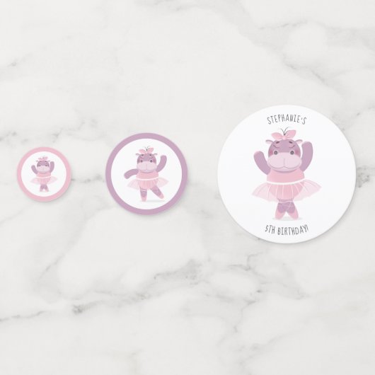 Hippo Ballerina Konfetti (Vorderseiten)
