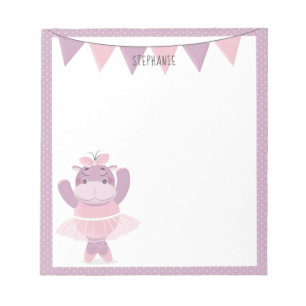 Hippo Ballerina Notizblock